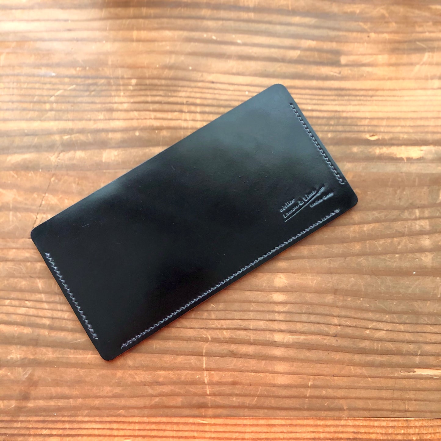 Shell Wallet / Simple / Long Bill Wallet【Horween】シェルコードバンの折らないで入れる札入れ