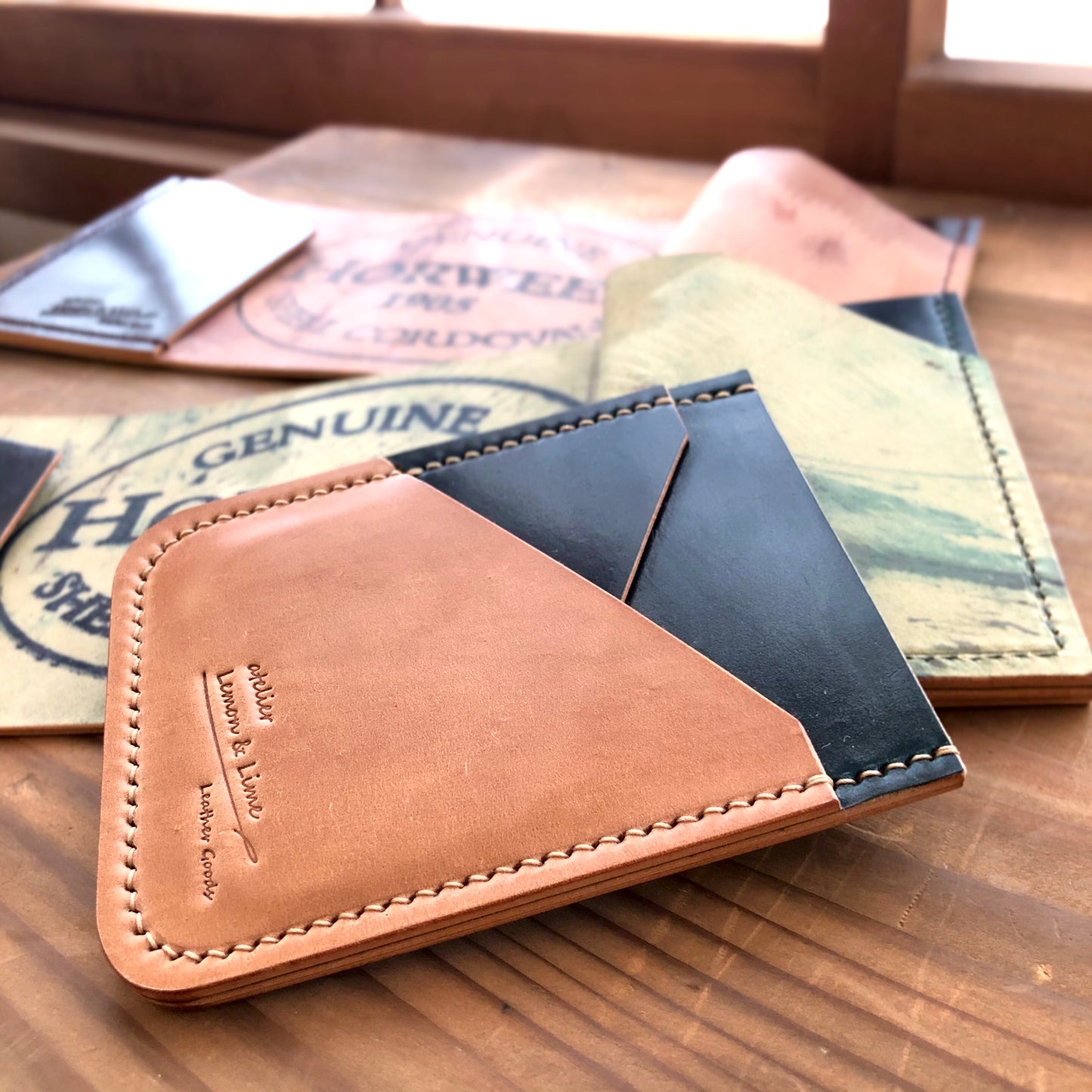 Shell Wallet / Vertical / Single (3-pocket)【Horween】シェルコードバンの縦型のカードホルダー (3ポケット)