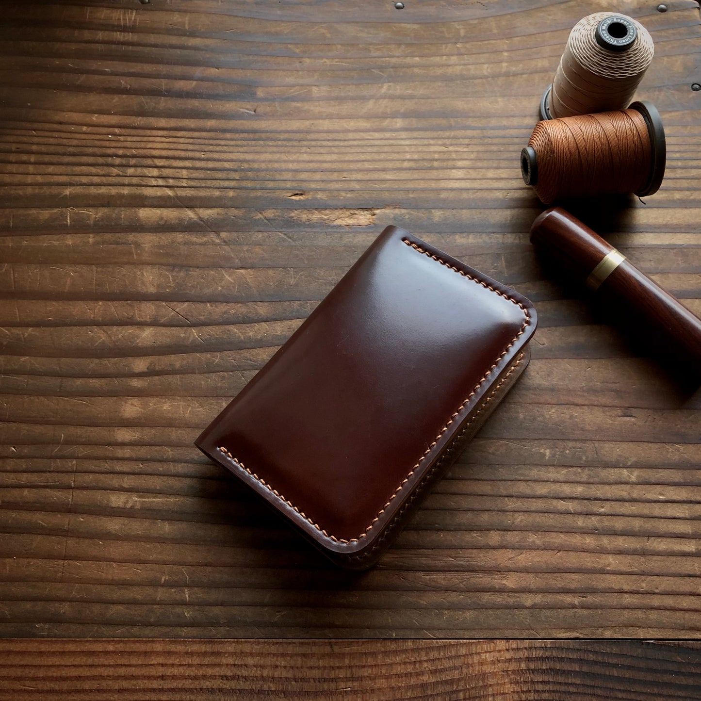 Shell Wallet / r12.5 / Bifold (2-pocket)【Horween】シェルコードバンのカードホルダー / r12.5 / Bifold (2-pocket)
