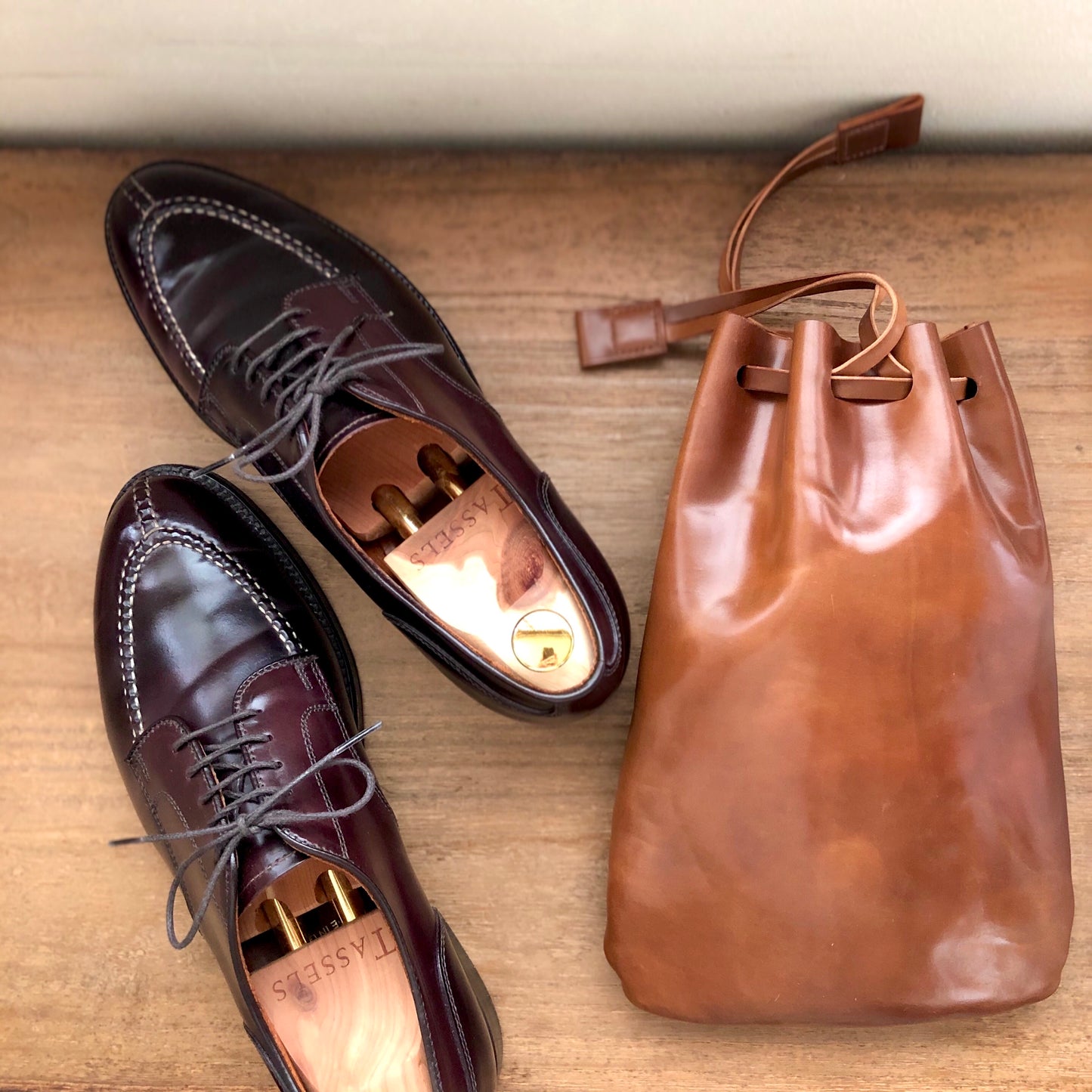 Shell Bag / Kinchaku【Horween】シェルコードバンの巾着
