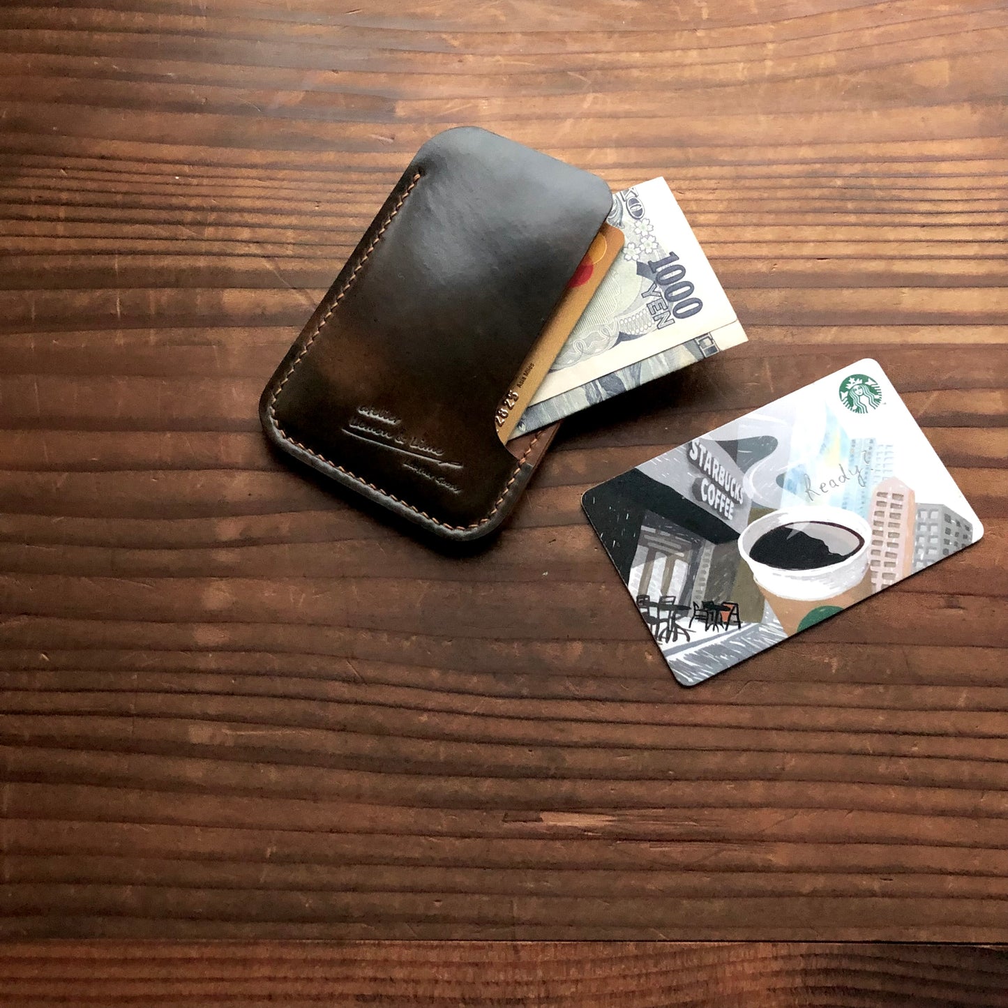 Shell Wallet / Vertical / Single (2-pocket)【Horween】シェルコードバンの縦型のカードホルダー (2ポケット)