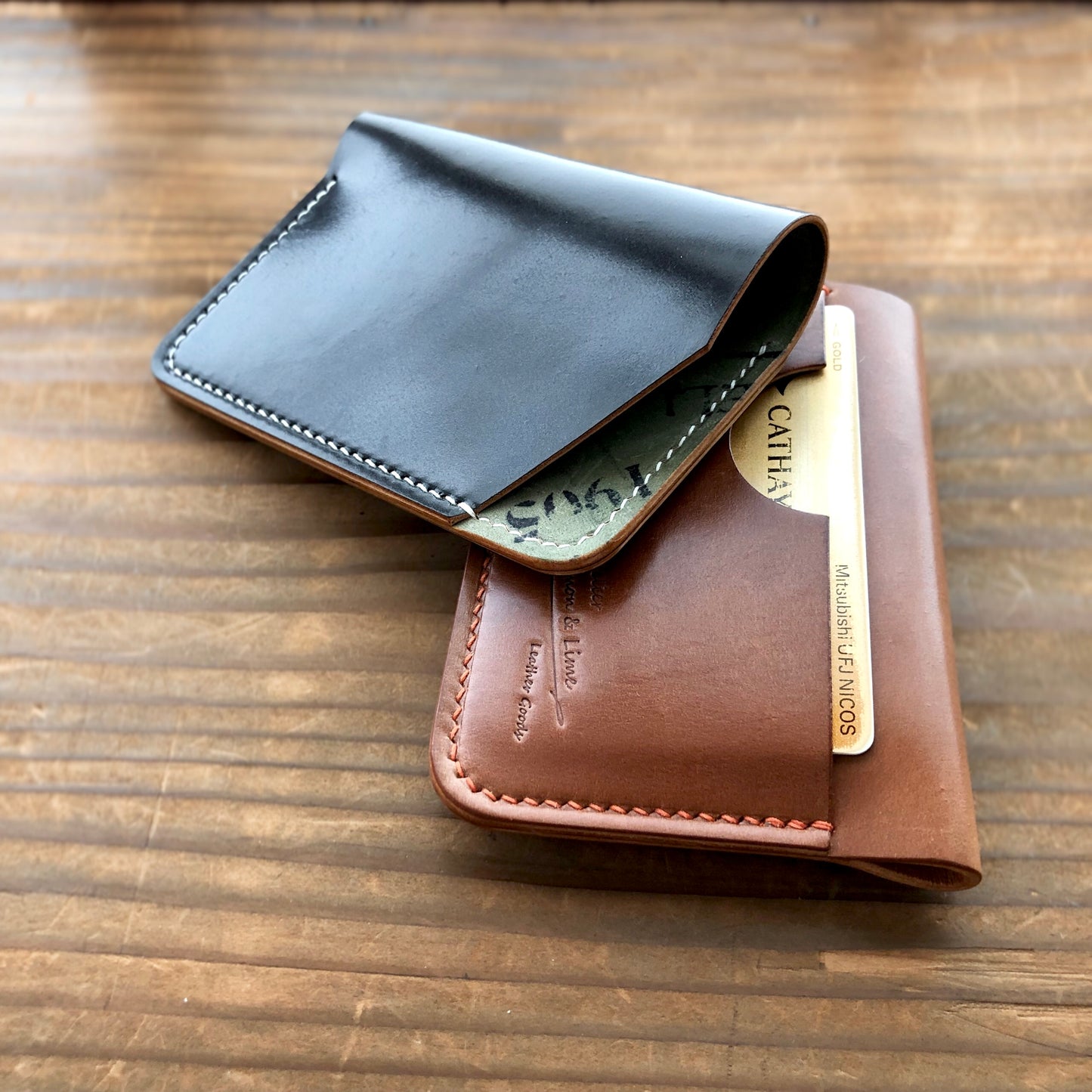 Shell Wallet / Simple / Vertical + Horizontal【Horween】シェルコードバンのシンプルなカードホルダー (縦+横型)