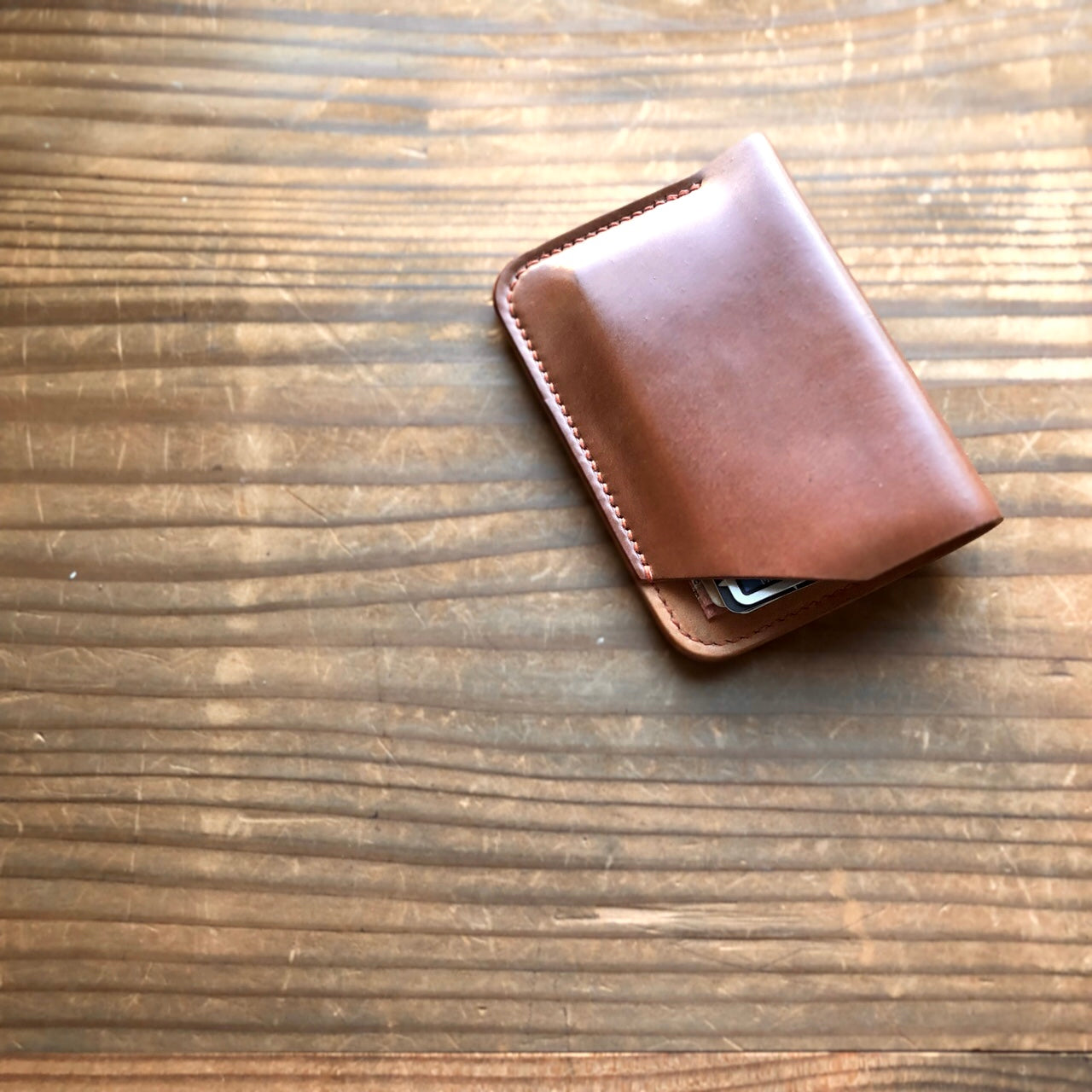 Shell Wallet / Simple / Vertical + Horizontal【Horween】シェルコードバンのシンプルなカードホルダー (縦+横型)