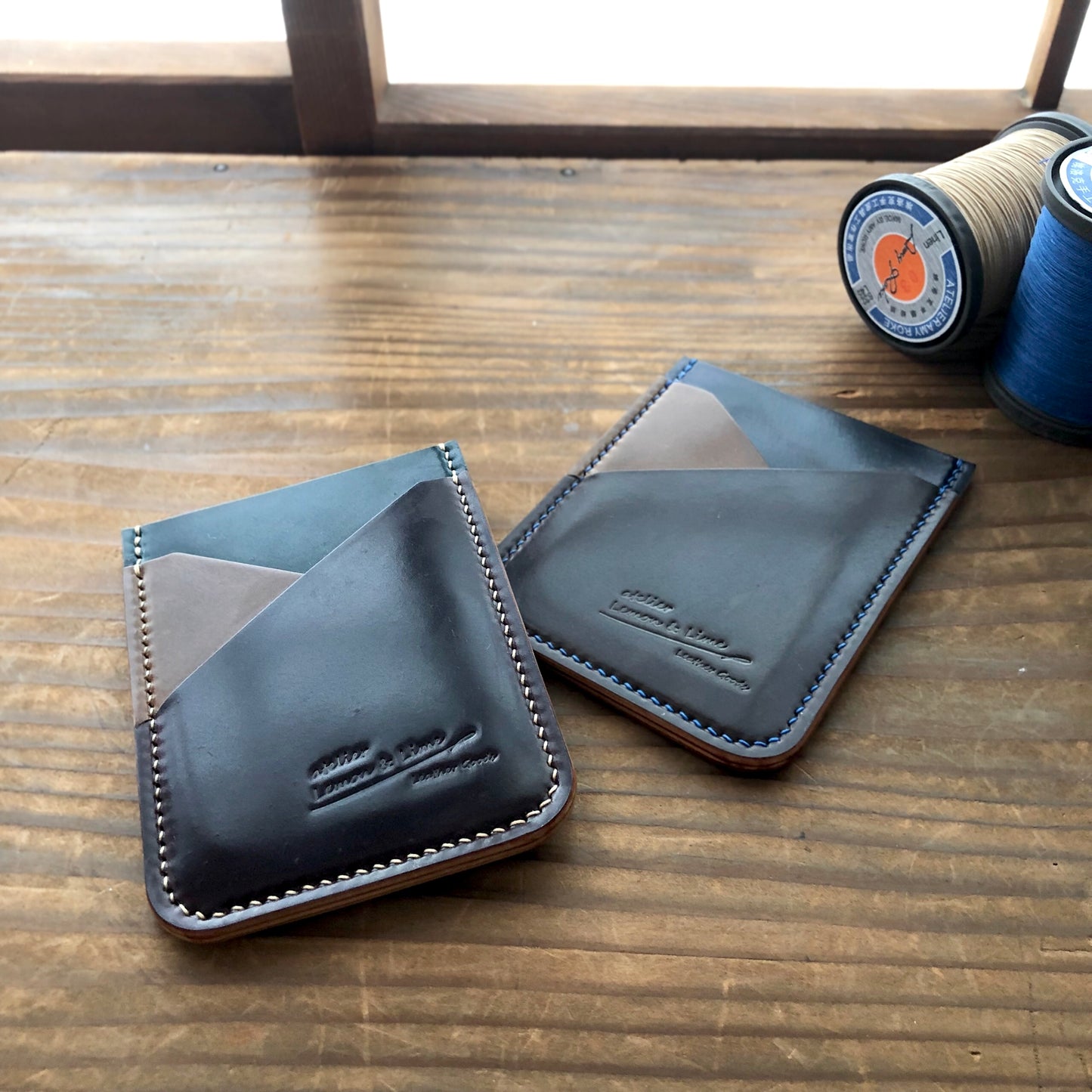 Shell Wallet / Vertical / Single (3-pocket)【Horween】シェルコードバンの縦型のカードホルダー (3ポケット)