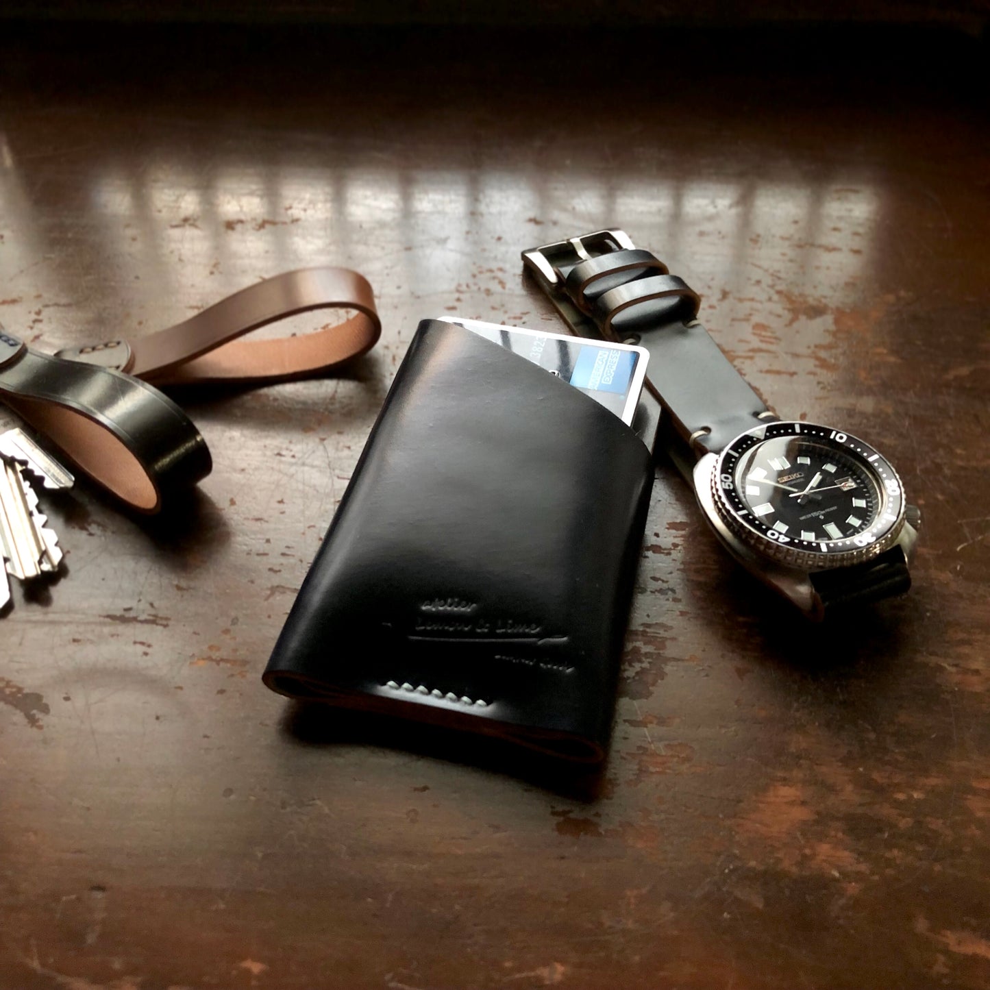 Shell Wallet / Vertical / Wrapper (2-pocket, Vertical)【Horween】シェルコードバンの縦型のカードホルダー Wrapper