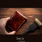 Shell Wallet / Vertical / Vertical Card Case w/ Flap (1-pocket)【Horween】シェルコードバンのフラップ付きの縦型カードケース