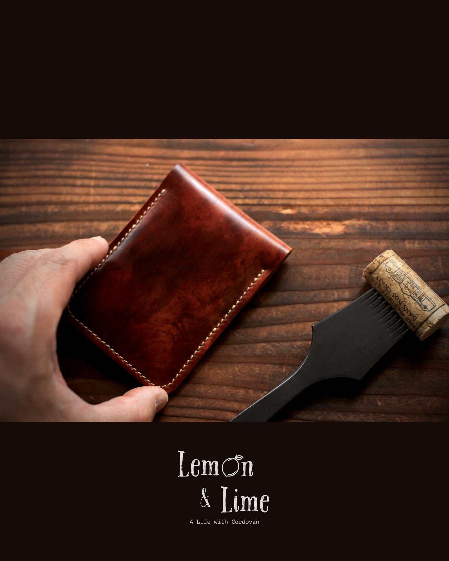 Shell Wallet / Vertical / Vertical Card Case w/ Flap (1-pocket)【Horween】シェルコードバンのフラップ付きの縦型カードケース