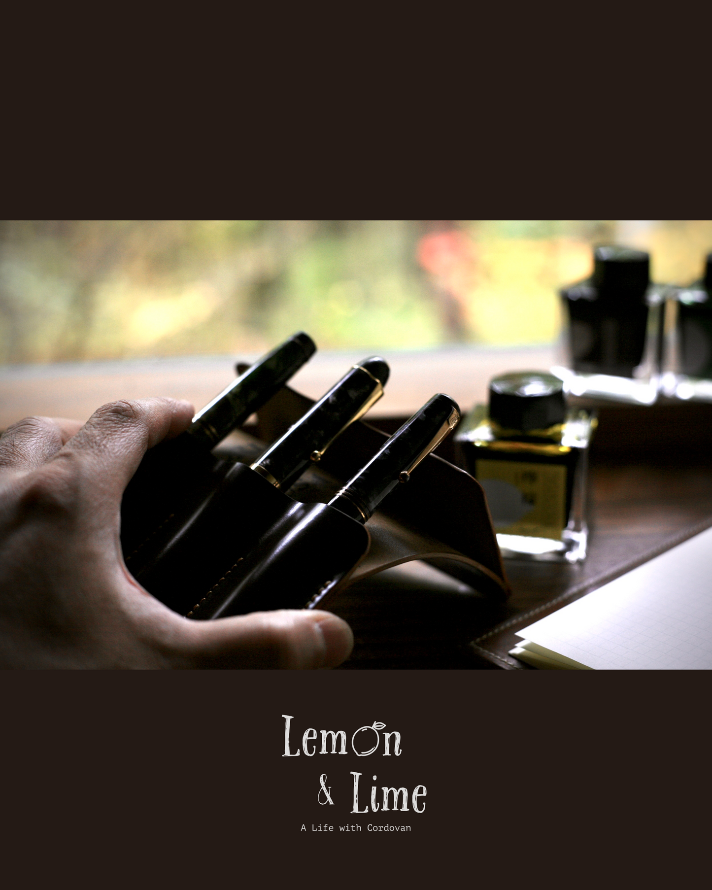 Shell 3-Slot Fountain Pen Holder【Horween】シェルコードバンの万年筆ホルダー(フラップ型)