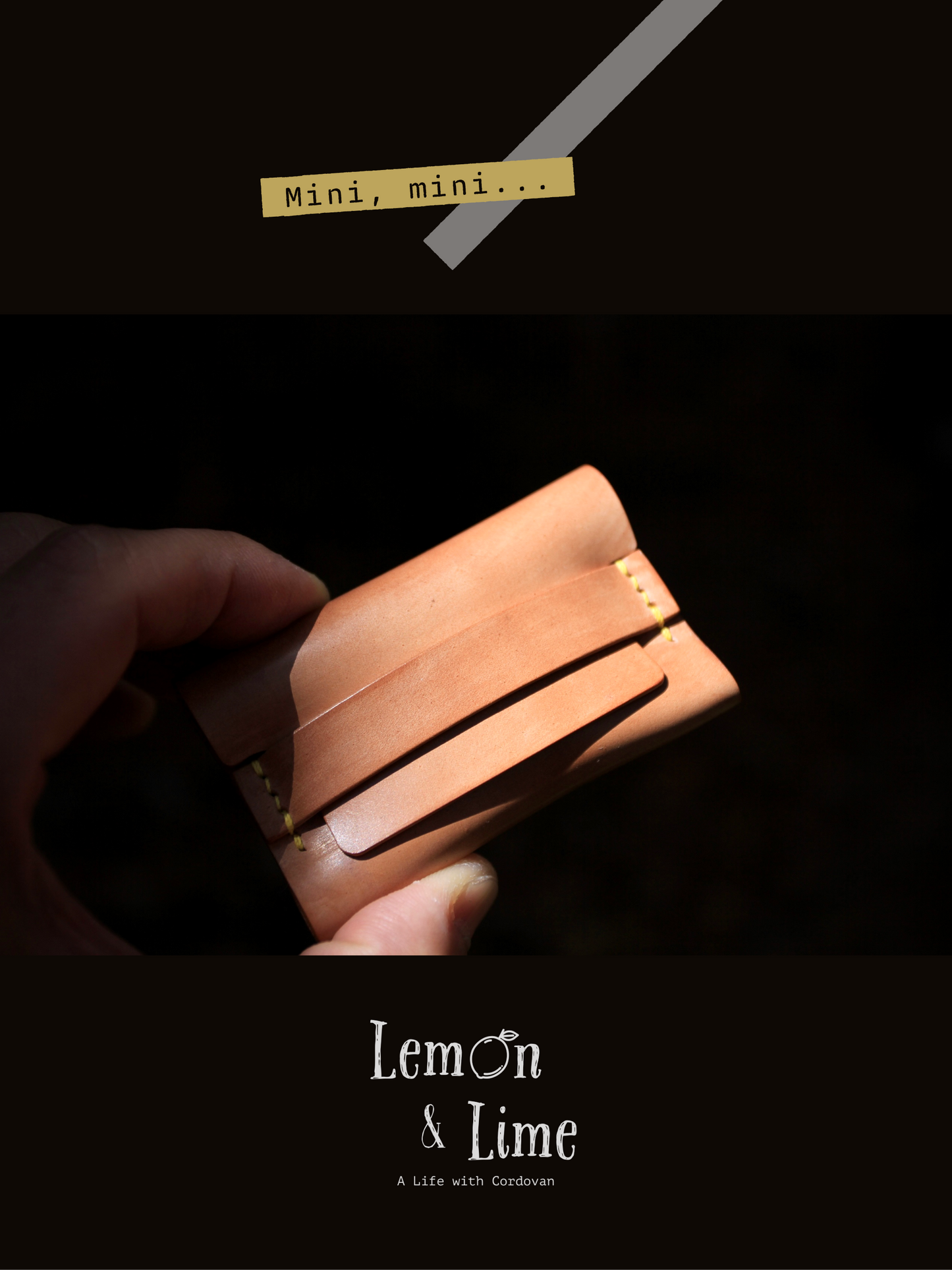 Shell Wallet / Simple / Coin Purse with Strap【Horween】シェルコードバンでつくったストラップで留める小銭入れ (コピー)