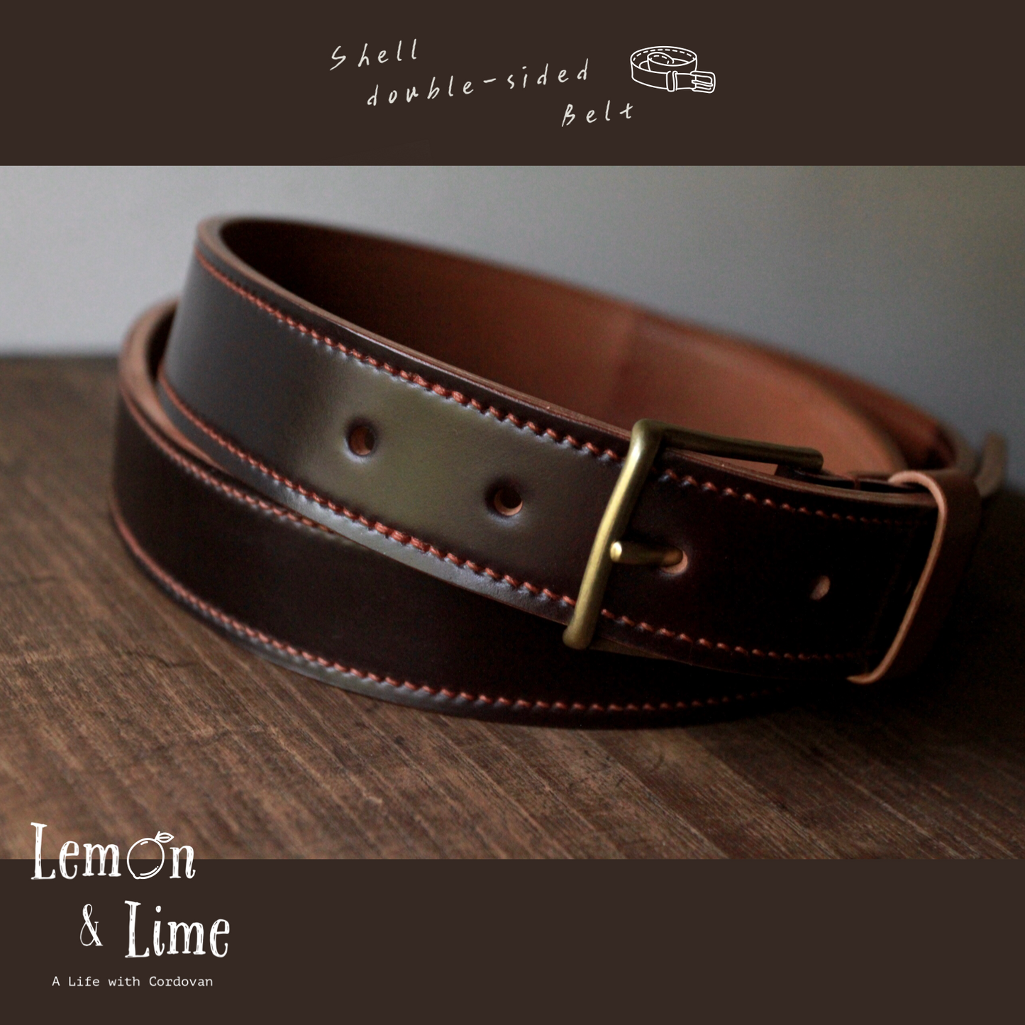 Shell Double-sided Belt【Horween】シェルコードバンのベルト