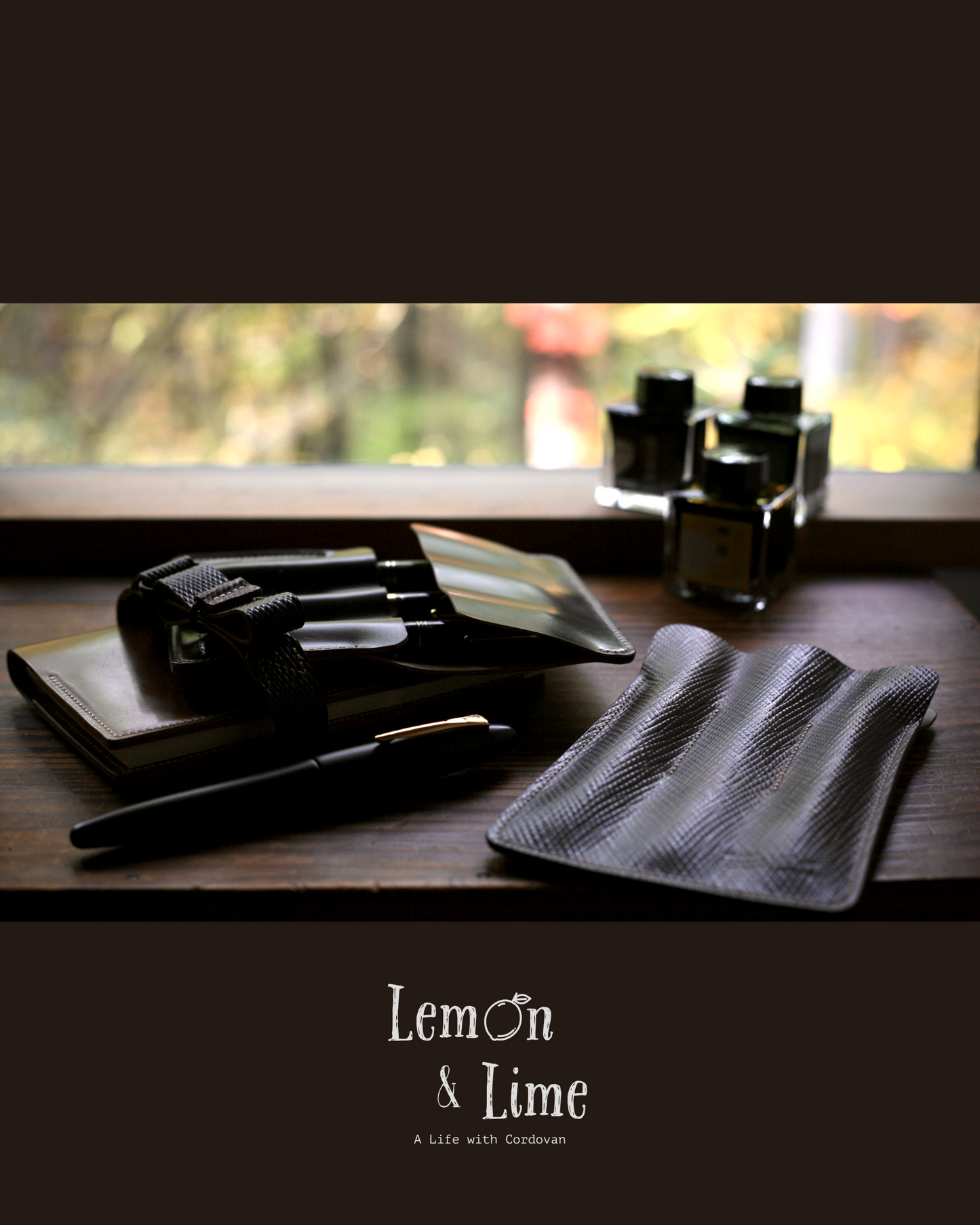 Shell 3-Slot Fountain Pen Holder【Horween】シェルコードバンの万年筆ホルダー(フラップ型)