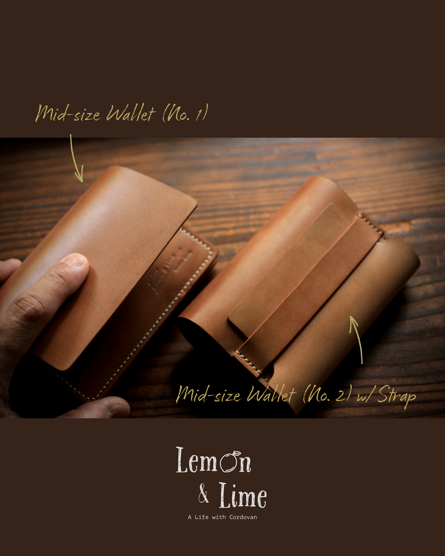 Shell Wallet / Simple / Mid-size Wallet【Horween】シェルコードバンのミディアムサイズのお財布