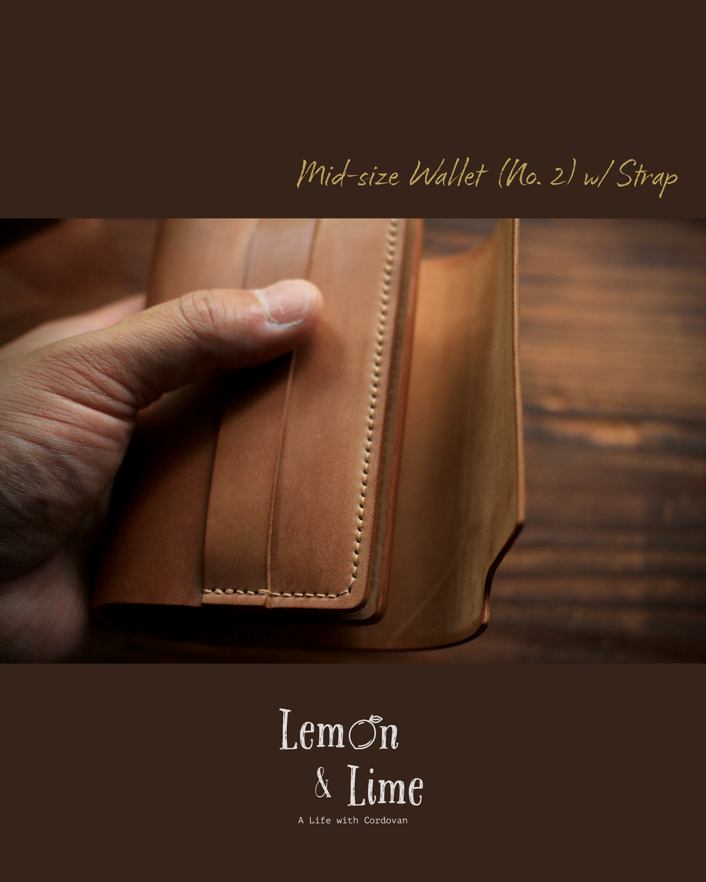 Shell Wallet / Simple / Mid-size Wallet【Horween】シェルコードバンのミディアムサイズのお財布