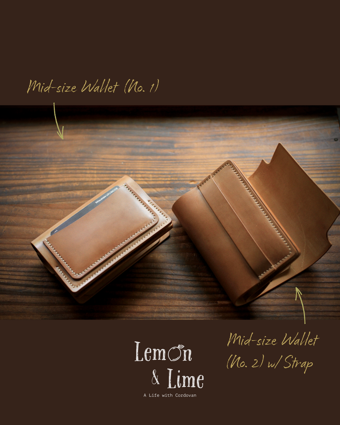 Shell Wallet / Simple / Mid-size Wallet【Horween】シェルコードバンのミディアムサイズのお財布