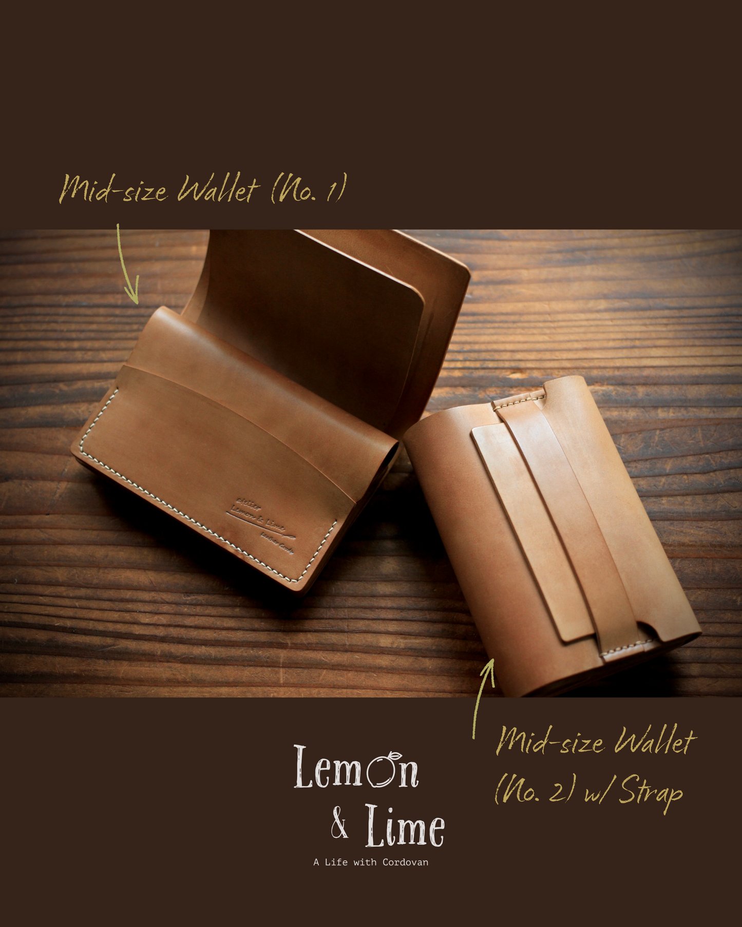 Shell Wallet / Simple / Mid-size Wallet【Horween】シェルコードバンのミディアムサイズのお財布