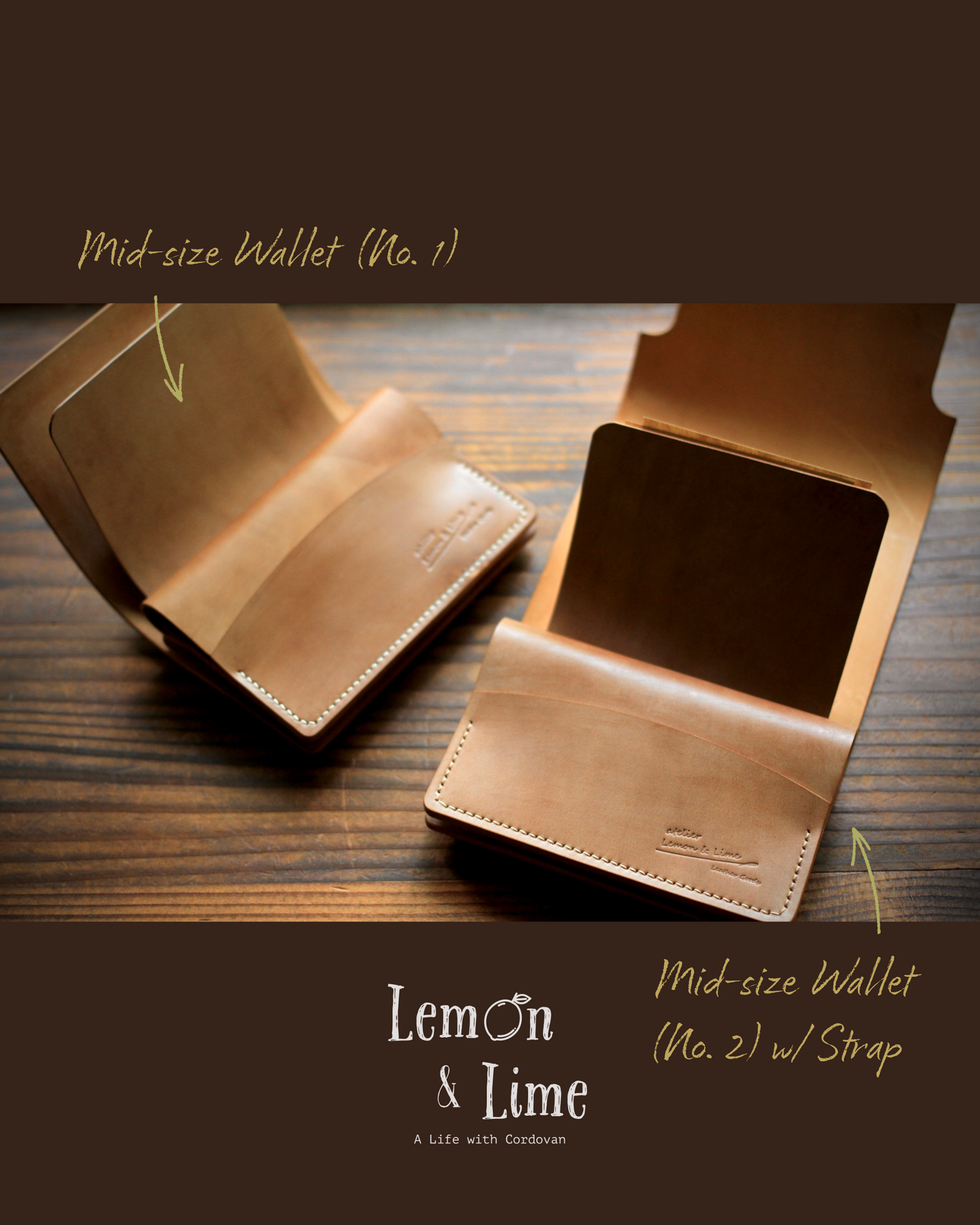 Shell Wallet / Simple / Mid-size Wallet【Horween】シェルコードバンのミディアムサイズのお財布