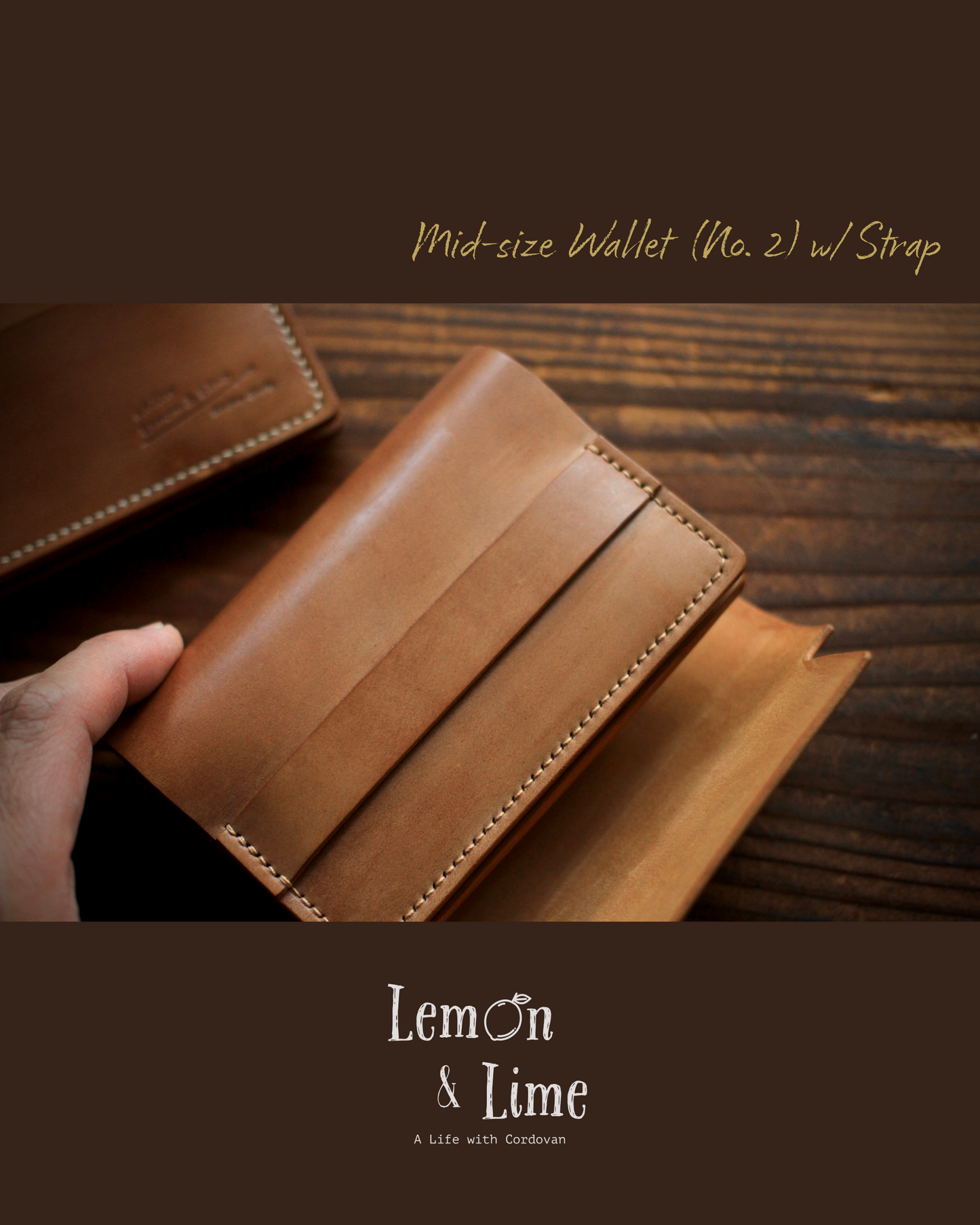 Shell Wallet / Simple / Mid-size Wallet【Horween】シェルコードバンのミディアムサイズのお財布