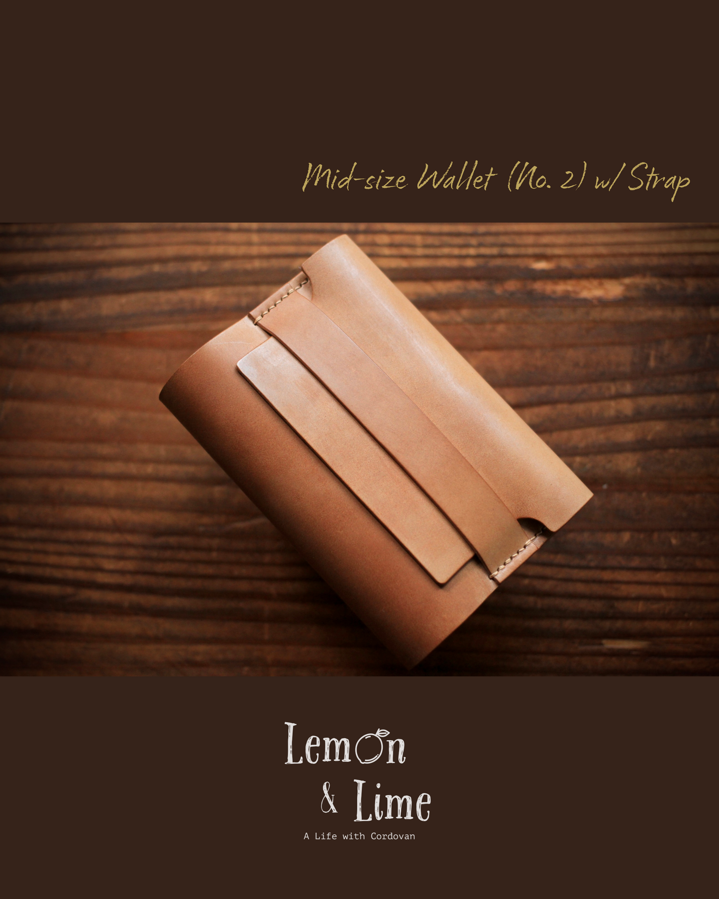 Shell Wallet / Simple / Mid-size Wallet【Horween】シェルコードバンのミディアムサイズのお財布