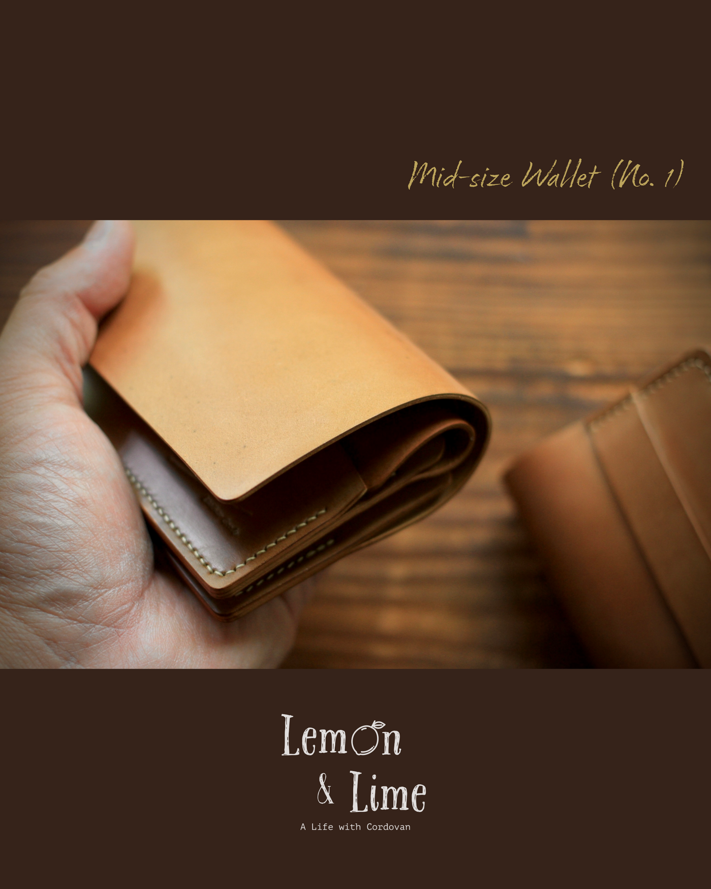 Shell Wallet / Simple / Mid-size Wallet【Horween】シェルコードバンのミディアムサイズのお財布