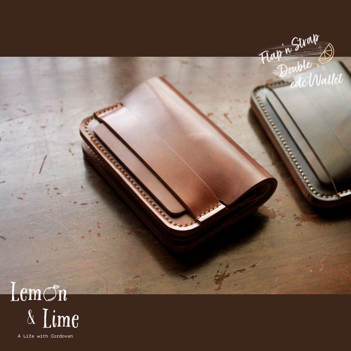Shell Wallet / r12.5 / Flap and Strap, Double【Horween】シェルコードバンの財布 / r12.5 / Flap and Strap, Double
