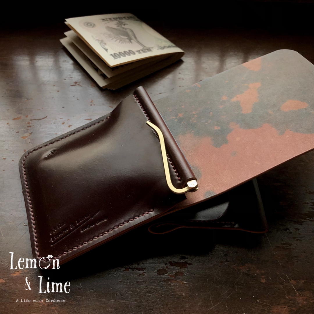 Shell Wallet / Simple / Money Clip【Horween】シェルコードバンのシンプルなマネークリップ