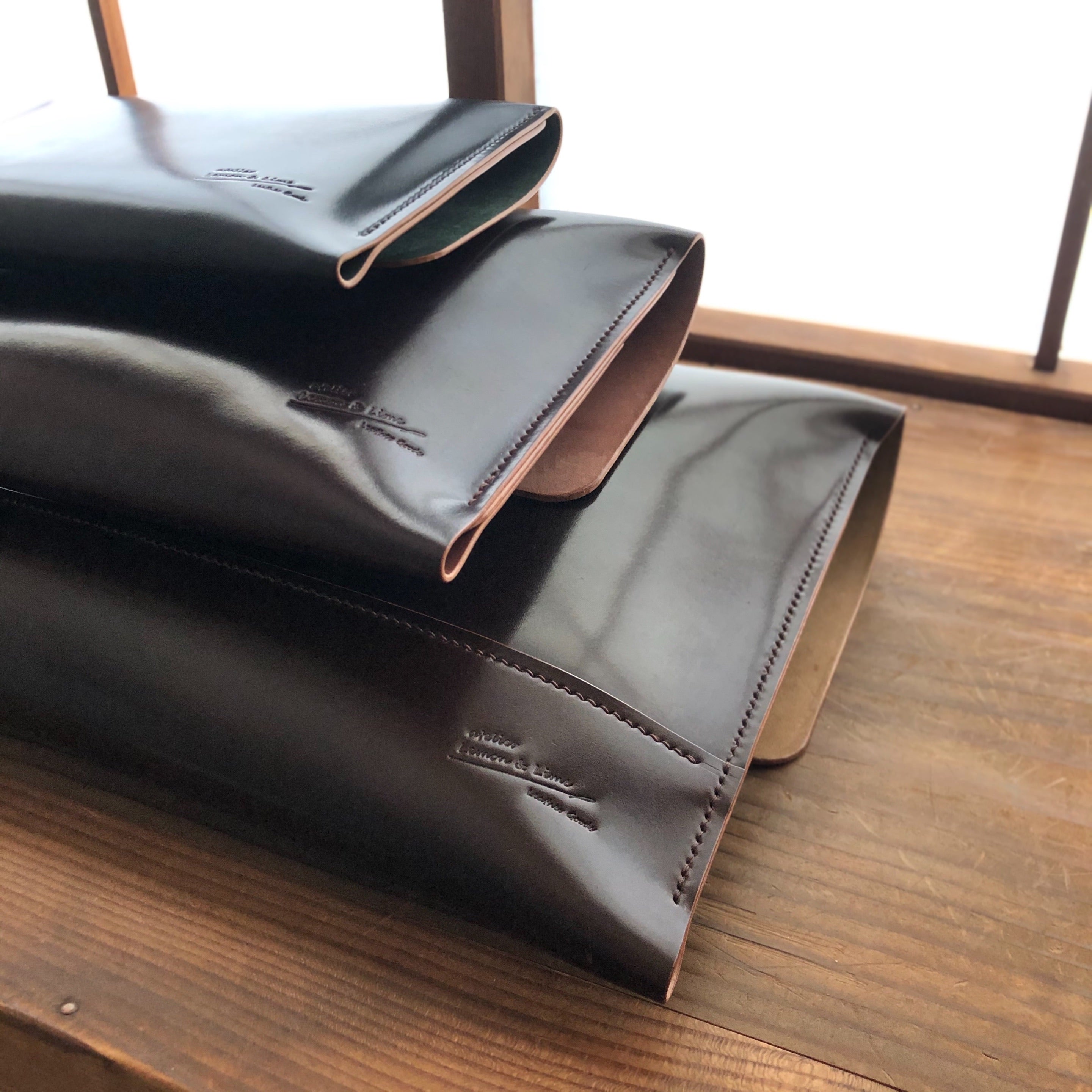 Shell Clutch (Large)【Horween】シェルコードバンのクラッチ(Lサイズ)