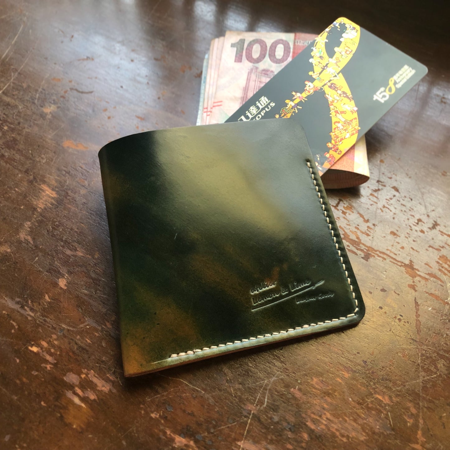 Shell Bill Wallet / Half (w/ card pocket)【Horween】シェルコードバンの札入れ(ハーフサイズ)