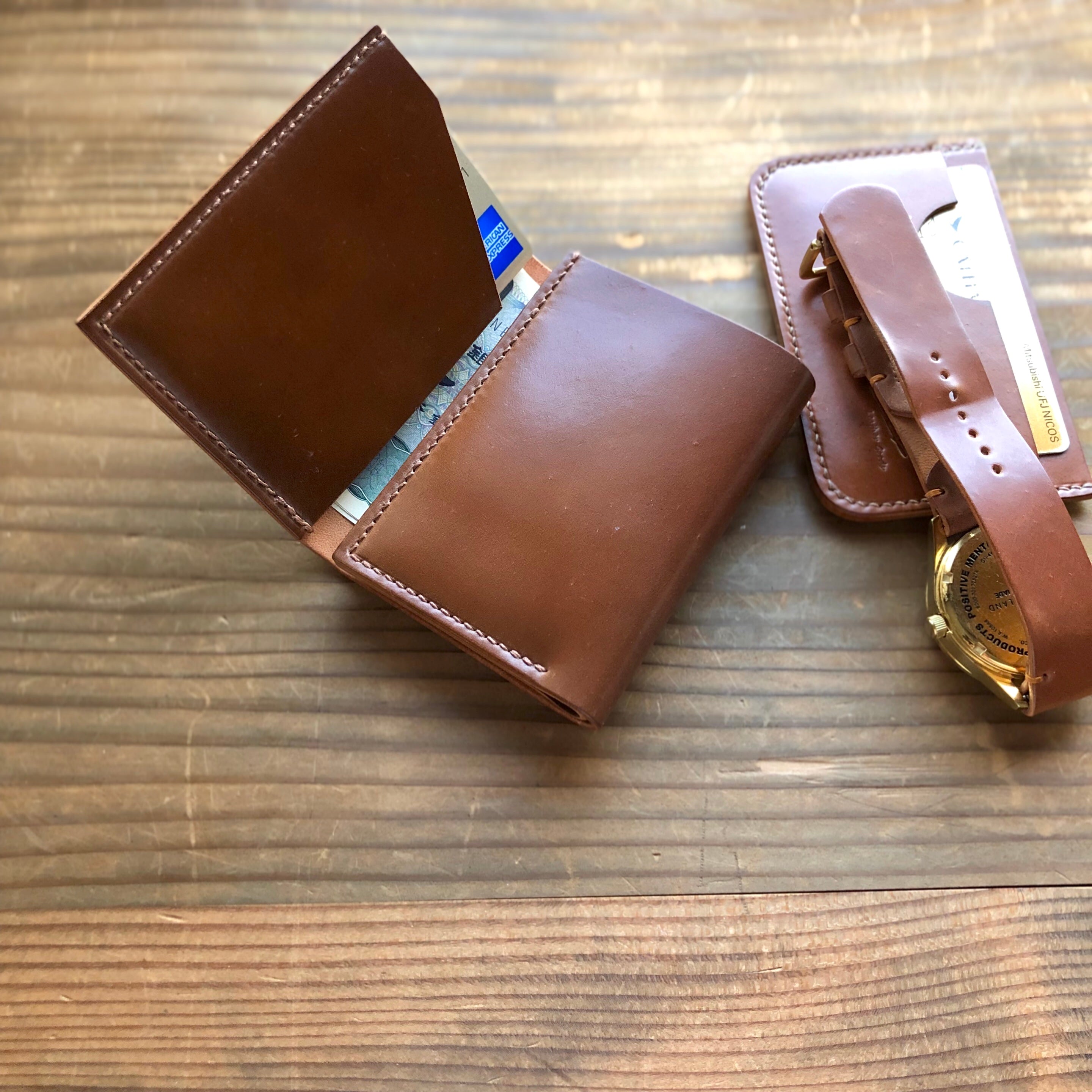 Shell Wallet (Palm-Sized / Trifold)【Horween】シェルコードバンの三折り財布