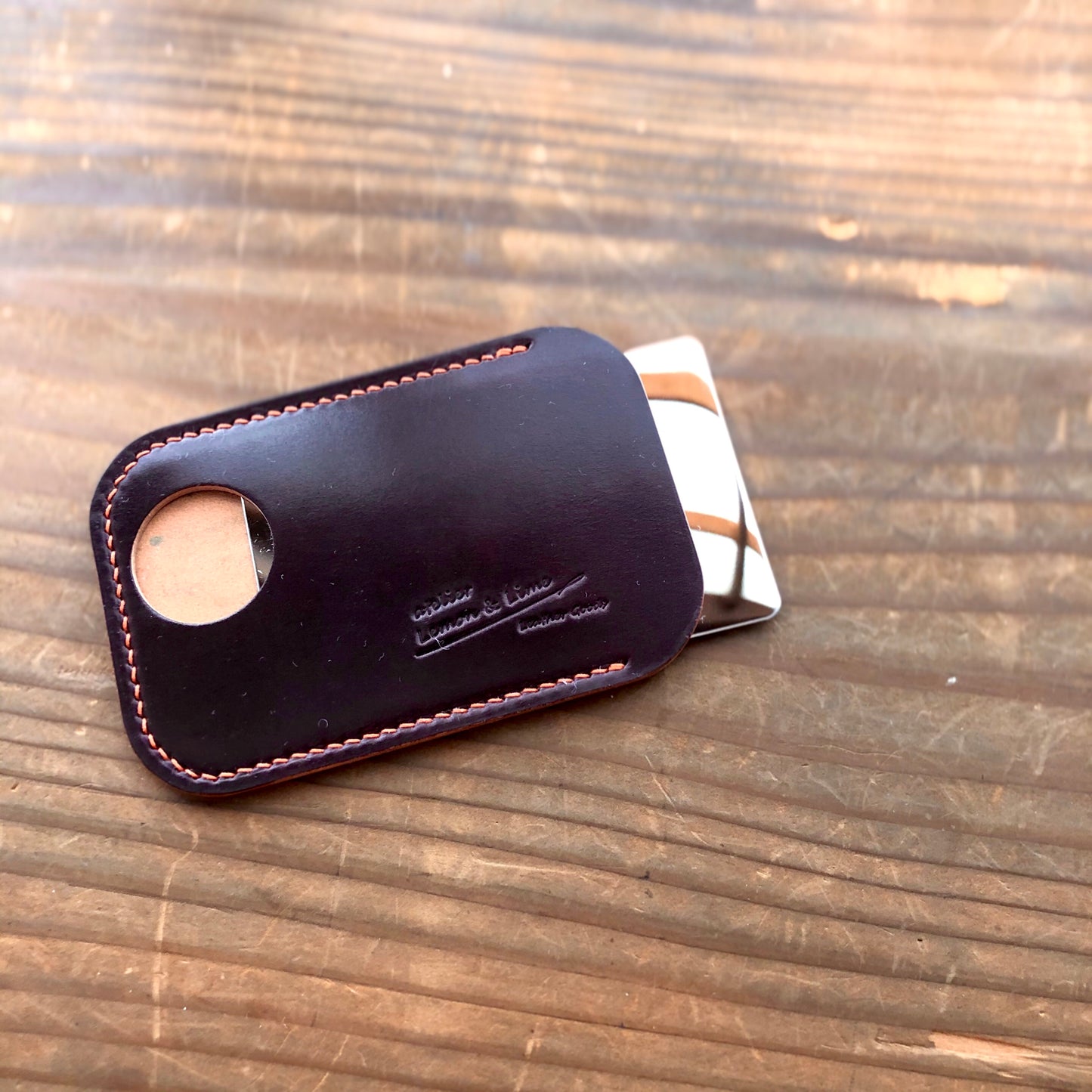 Shell Card-size-mirror Holder【Horween】シェルコードバンのカード型ミラーのケース