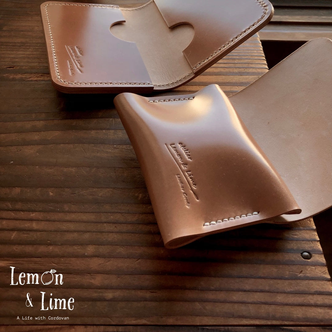 レーデルオガワ製のコードバンで作った小銭入れ / atelier Lemon & Lime