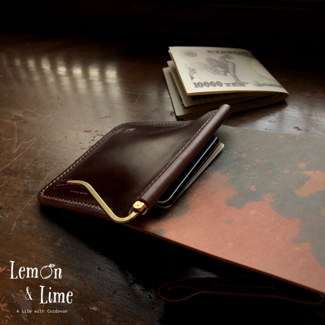 Shell Wallet / Simple / Money Clip【Horween】シェルコードバンのシンプルなマネークリップ