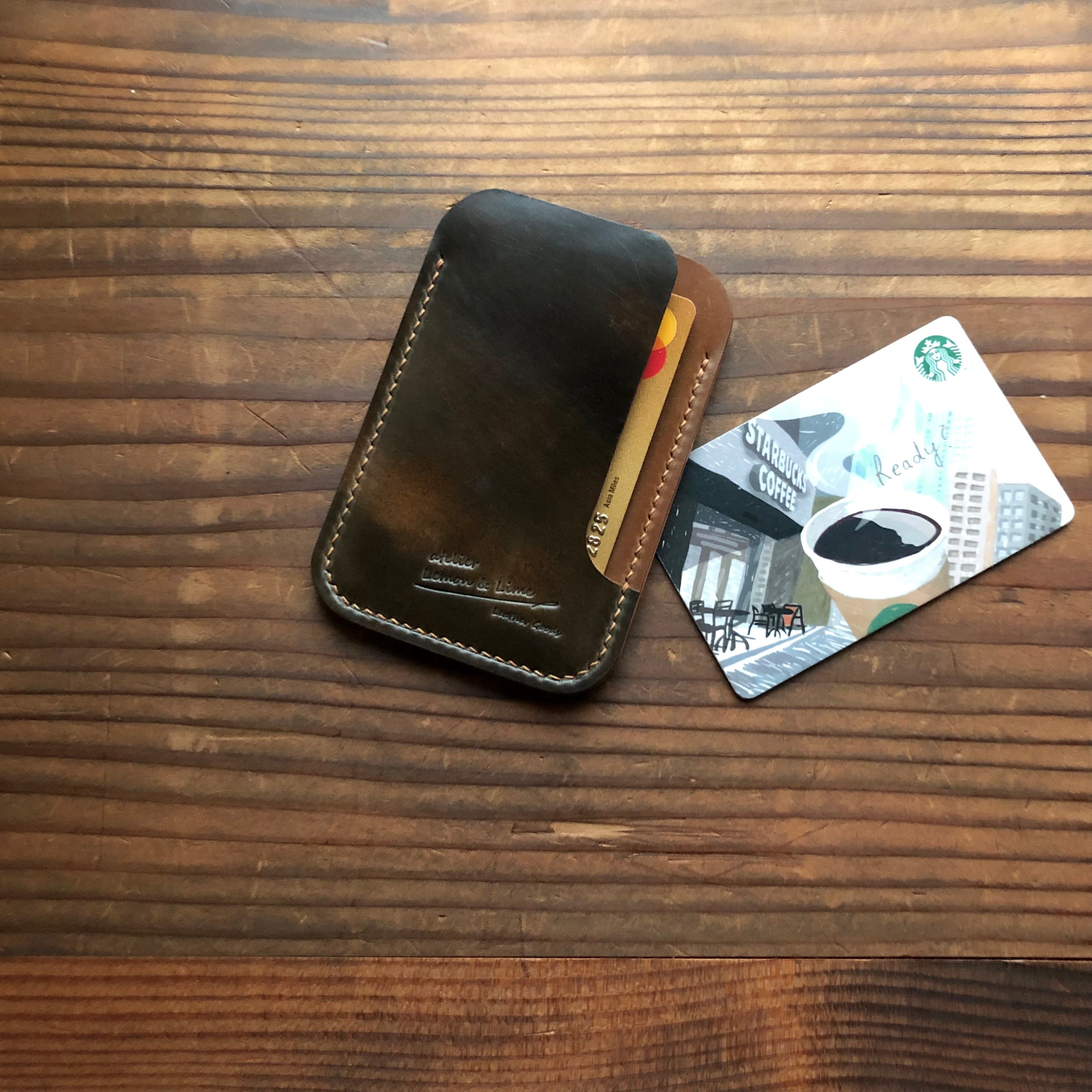 Horweenシェルコードバンで製作した二折財布、ミニマル財布 / atelier ...
