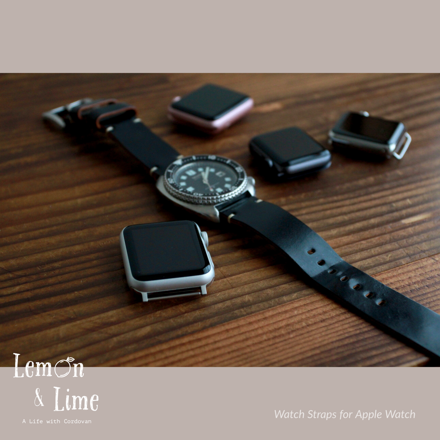Shell Watch Strap for Apple Watch (2-piece)【Horween】シェルコードバンの時計ベルト(2ピース) Apple Watch用