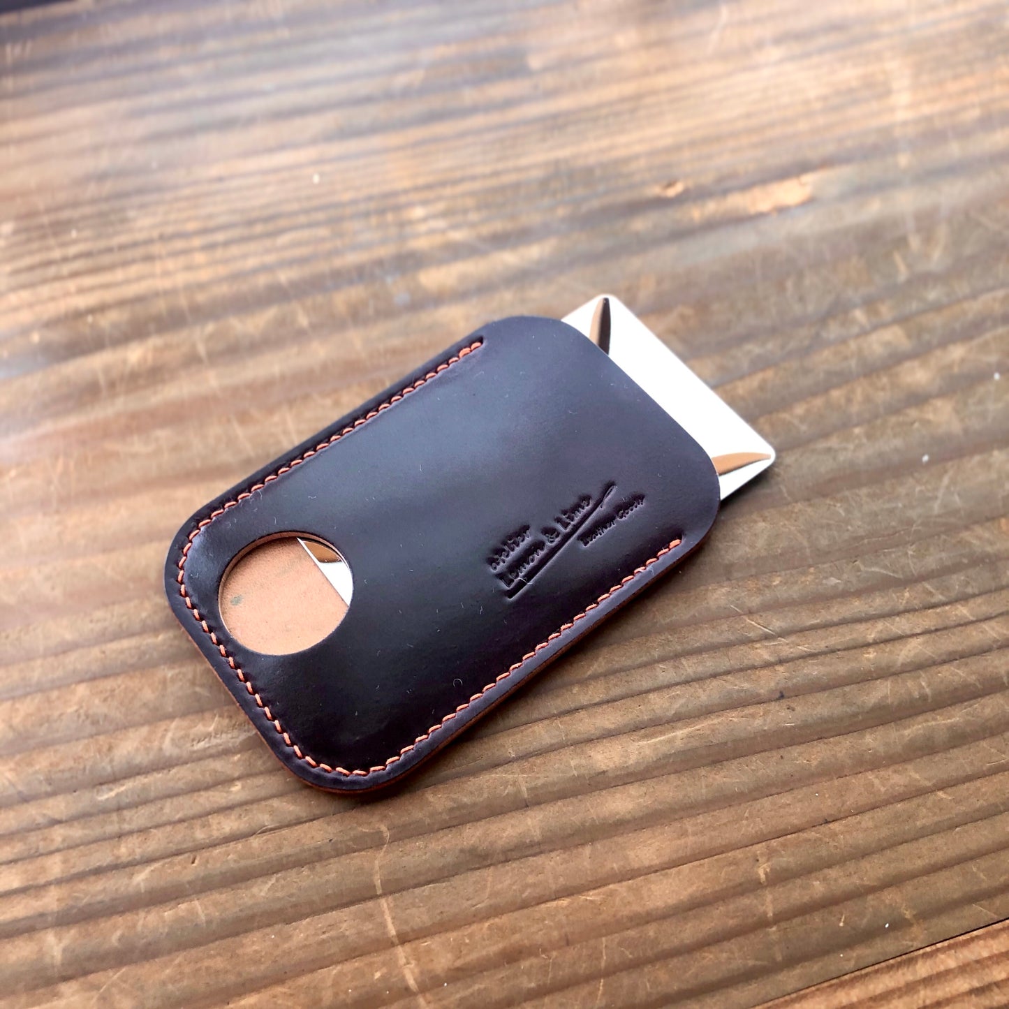 Shell Card-size-mirror Holder【Horween】シェルコードバンのカード型ミラーケース